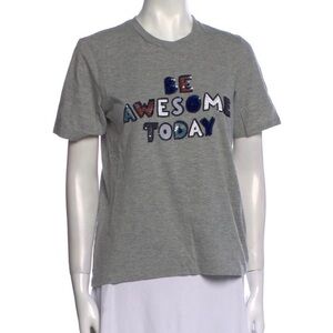 Markus Lupfer Sequin Alex Tee in Slate Marl ‘Be Awesome Today’ Size Small